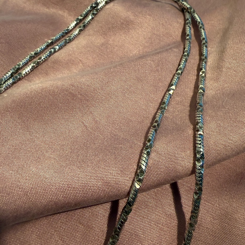 Delicate Silver Rope Chain Necklace - Picture 5 of 11